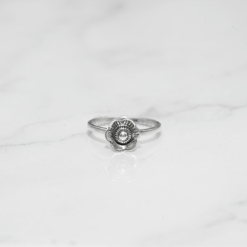 'Gorgeous' Silver Flower Band,925 Solid Sterling Silver Ring,