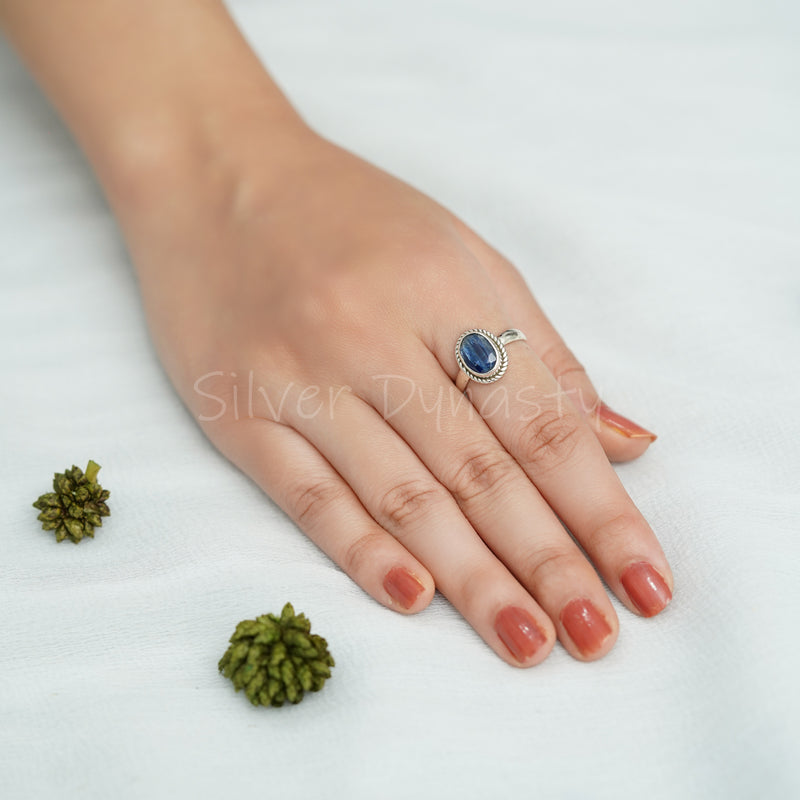 Kyanite Ring, 925 Solid Sterling Silver Ring