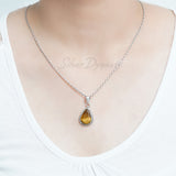 Tiger Eye Pendant, 925 Solid Sterling Silver Pendant