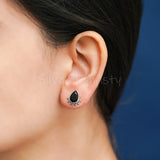 Black Onyx Studs, 925 Solid Sterling Silver Studs