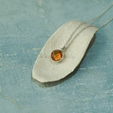 Natural Citrine Necklace, Pendant 92.5 Sterling Silver