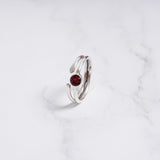 'BIA' Garnet 925 Solid Sterling Silver Ring