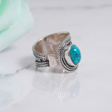 'Fortuna' Turquoise 925 Solid Sterling Silver Ring