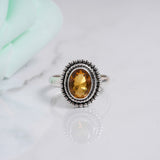 Citrine Ring, 925 Solid Sterling Silver Ring