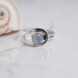 Moonstone 925 Solid Sterling Silver Ring, Moonstone Ring