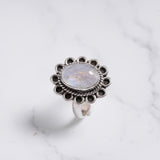 Moonstone 925 Solid Sterling Silver Ring, Moonstone Ring,