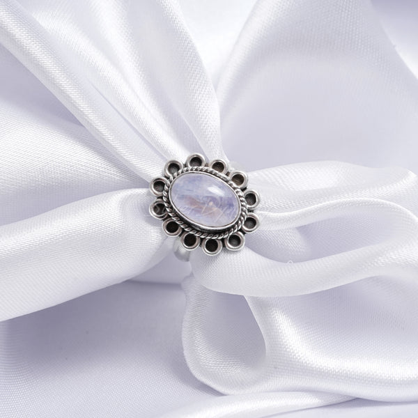 Moonstone 925 Solid Sterling Silver Ring, Moonstone Ring,