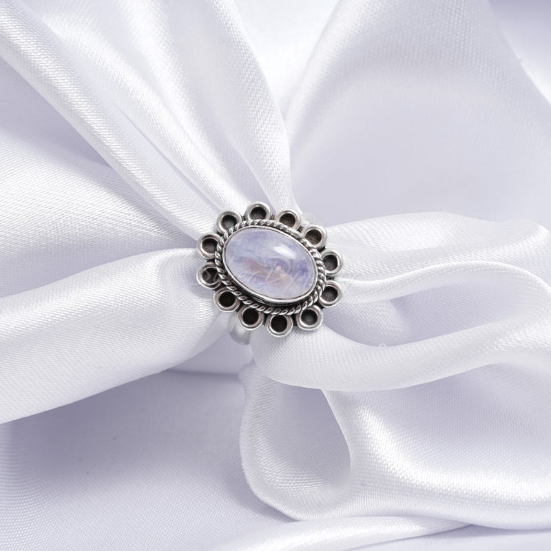 Moonstone 925 Solid Sterling Silver Ring, Moonstone Ring,