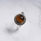 Tiger Eye Ring, 925 Solid Sterling Silver Ring