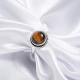 Tiger Eye Ring, 925 Solid Sterling Silver Ring