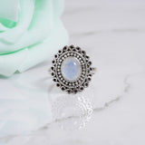 Moonstone 925 Solid Sterling Silver Ring, Moonstone Ring