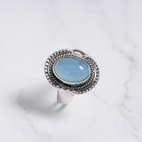 'BIA' Chalcedony 925 Solid Sterling Silver Ring