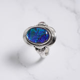 Dichroic Glass 925 Solid Sterling Silver Ring