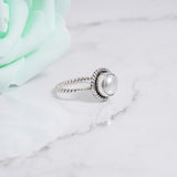 'Boho' Pearl 925 Solid Sterling Silver Ring