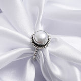 'Boho' Pearl 925 Solid Sterling Silver Ring