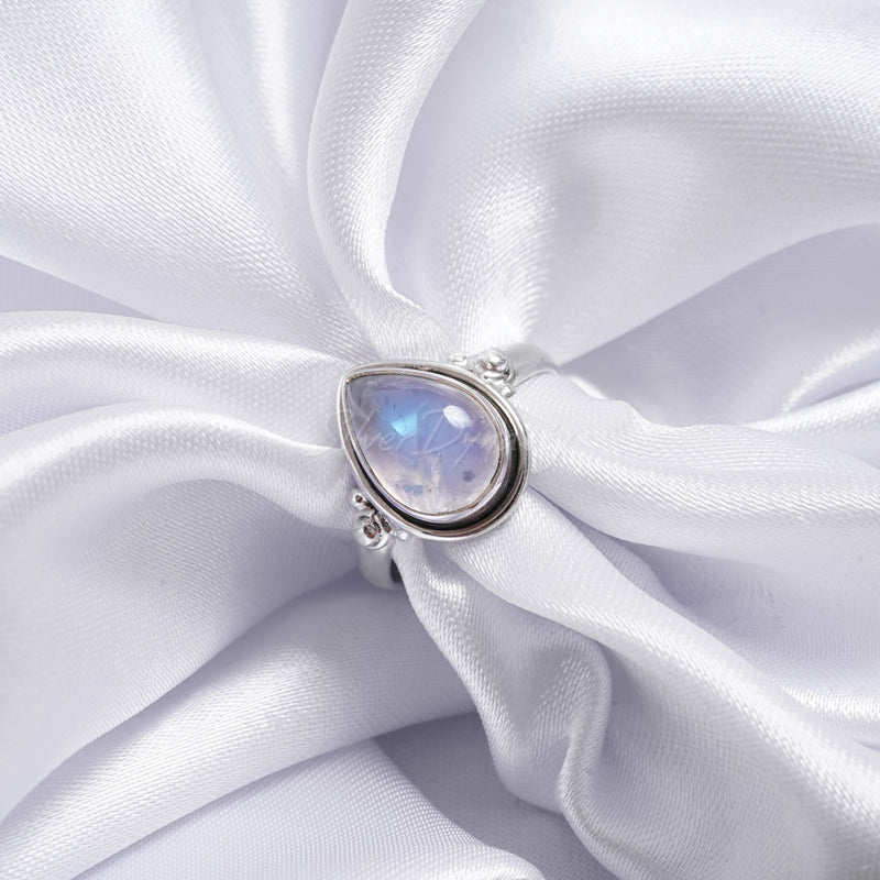 Rainbow Moonstone Sterling Silver Ring