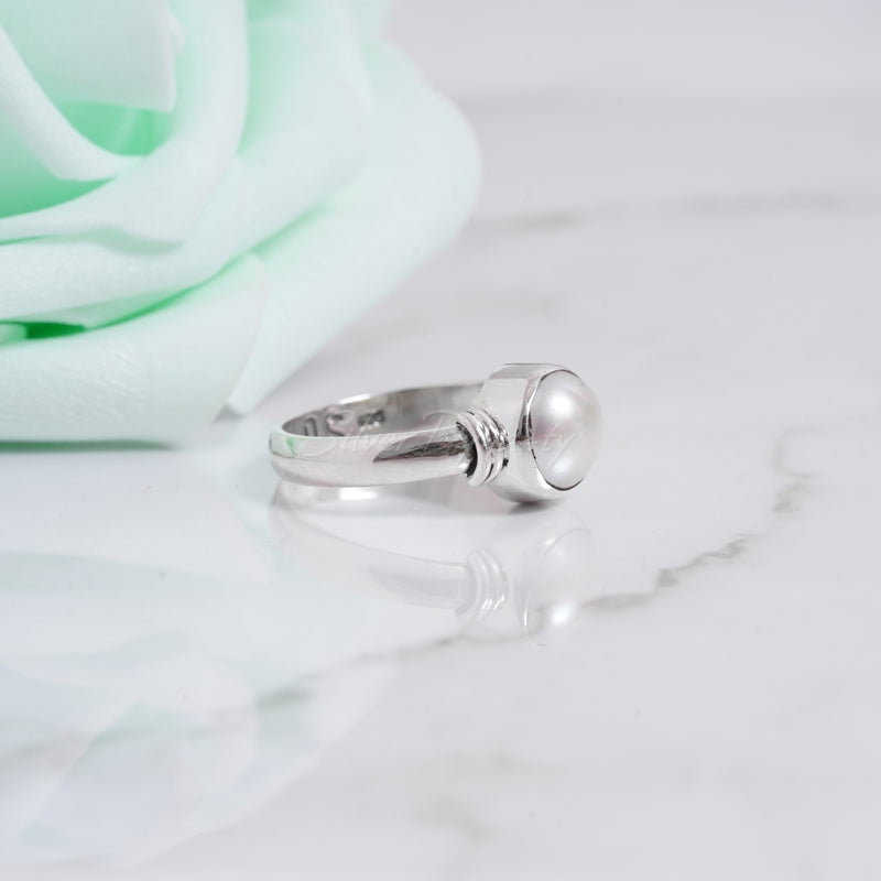 'Boho' Pearl 925 Solid Sterling Silver Ring