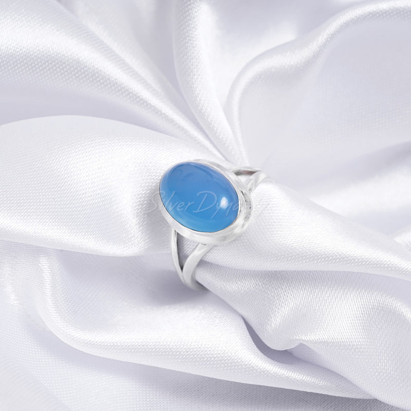 Chalcedony 925 Solid Sterling Silver Ring