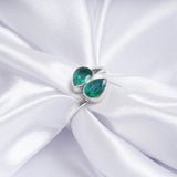 Zambian Emerald Ring, 925 Solid Sterling Silver Ring