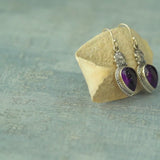 'Boho' Amethyst 925 Solid Sterling Silver Earrings