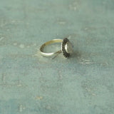 Rainbow Moonstone Sterling Silver Ring