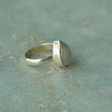 Rainbow Moonstone Sterling Silver Ring