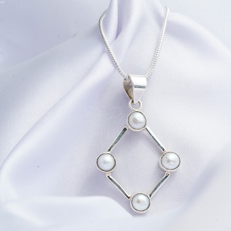 Pearl Pendant, 925 Solid Sterling Silver Pendant