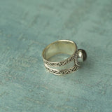 'Boho' Labradorite 925 Solid Sterling Silver Ring