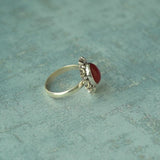 'Fortuna' Carnelian 925 Solid Sterling Silver Ring