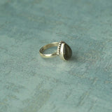 'Drop' Labradorite 925 Solid Sterling Silver Ring