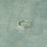 Silver Star Band, 925 Solid Sterling Silver Ring, Simple Band