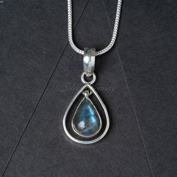 Labradorite Pendant, 925 Solid Sterling Silver Pendant